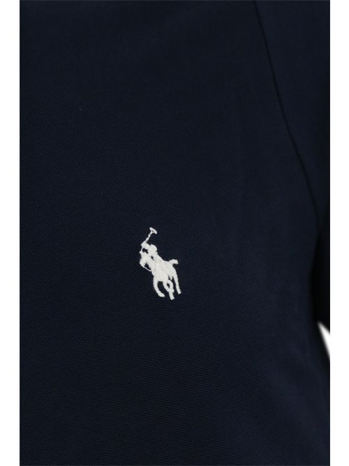 Polo tre bottoni in cotone con logo Navy POLO RALPH LAUREN | 710941439003